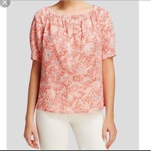 Tory Burch Floral Print Gauze Top - 12